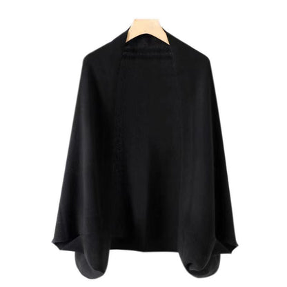 Ideal Gift - Faux Cashmere Warm Dual Purpose Shawl Scarf Cardigan