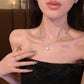 Exquisite Lace Design Faux Pearl Necklace