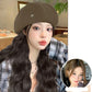 Vintage Beret Cap with Natural Wig Hair Extension