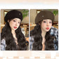 Vintage Beret Cap with Natural Wig Hair Extension