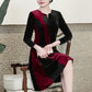 [Gift For Her] Women's Long Sleeved Faux Velvet Dress
