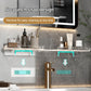 Light Luxury No-Punch Hydrographic Acrylic Vanity Storage Shelf