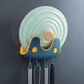 Wall Mounted Double Layer Punch Free Pot Lid Rack