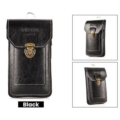 Great Gift! Men’s Large Capacity Leather Phone Bag