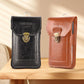 Great Gift! Men’s Large Capacity Leather Phone Bag