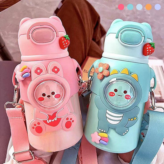 [Thoughtful Gift] Cute Design Crossbody Insulated Cup