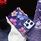 Luxury Glitter Pleated Plating Flower Shockproof Phone Case for iPhone