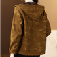 [Best Gift for Mom] Fashionable Botanical Print Soft Warm Hooded Coat
