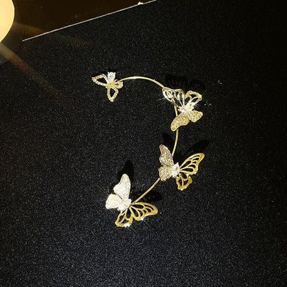 Christmas Gift * Super Sparkling Zircon Butterfly Earring