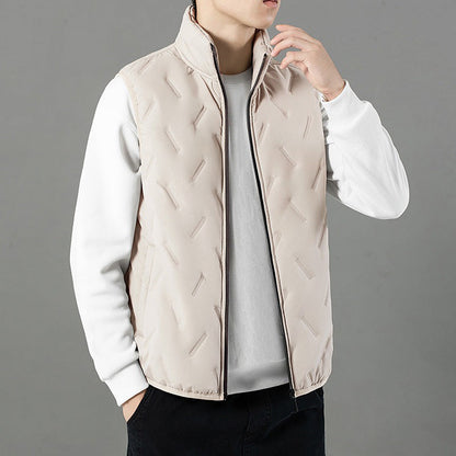 Ideal Gift - Men's Warm Winter Vest with Faux Lambswool