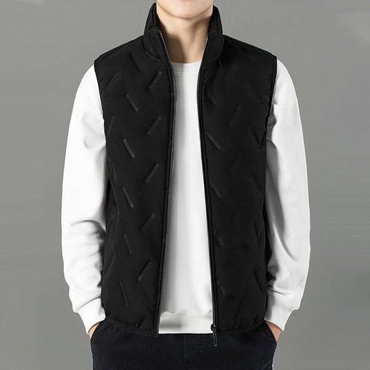 Ideal Gift - Men's Warm Winter Vest with Faux Lambswool