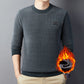 [warm gift] Men’s Thermal Crew-neck Jacquard Sweatshirt