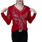 [Best Gift For Her] Women's V-Neck Plush Lined Warm Bottom Shirt