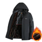 Best Gift - Men’s Padded Thermal Plush Parka Jacket with Removable Hood