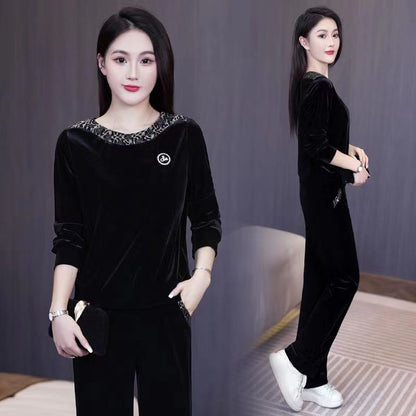 [Best Gift for Her] Women's Soft Casual Long Sleeve & Pants Suit