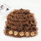 Small Flower Fashionable Grey Hair Coverage Cap
