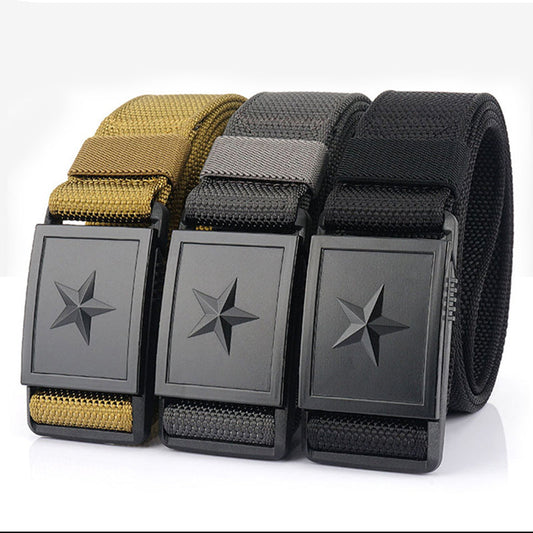Tactical Nylon Belt with Automatic Buckle