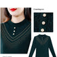 [warm gift] Women's Elegant Plush - lined Lace Bottom Shirt