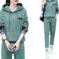 [Best Gift For Her] Hooded Thickened Warm Sports Sweatshirt Set