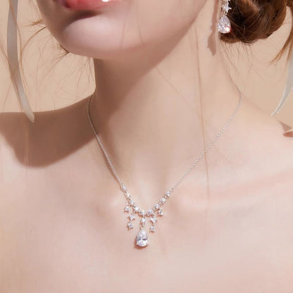 Delicate Gift * Sparkly Zircon Tassel Necklace