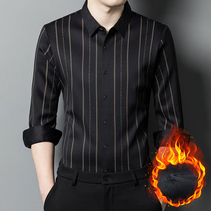Men's Winter Padded Stretch Wrinkle-Free  Shirt