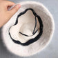 Faux Rabbit Fur Fisherman Hat Bucket Hat
