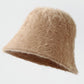 Faux Rabbit Fur Fisherman Hat Bucket Hat