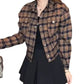 Women's Retro Plaid Shirt Jacket