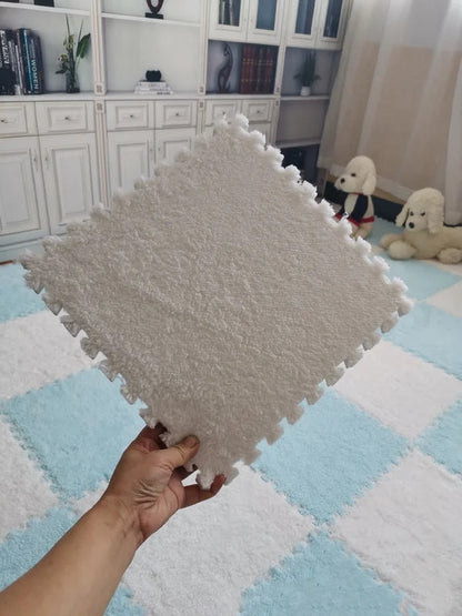 [Gift] Plush patchwork foam floor mat