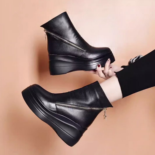 Fashion Faux Leather Ankle Boots for Women