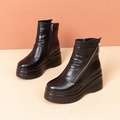 Fashion Faux Leather Ankle Boots for Women