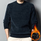 Nice Gift! Men’s Casual Round Neck Plush-lined Sweater