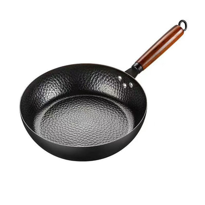 Uncoated Non -Sticking Iron Skillet Frying Pan