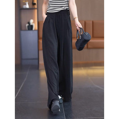 Women's Elastic Waist Wide Leg Lounge Pants