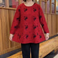 Women's Casual Long Sleeve Round Neck Loose Printed Top