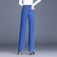 Women's Elastic Waist Straight Jeans