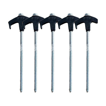 5PCS 8" Screw-in Tent Stakes Ground Anchors