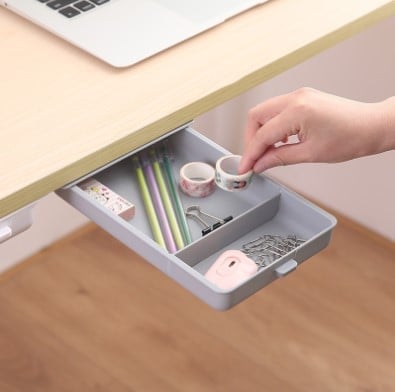(?Summer Hot Sale-50% OFF)Under Desk Storage Drawer(Buy 2 Get 1 Free)