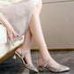 Women’s Rhinestone Hollow-out Breathable High-heeled Sandals